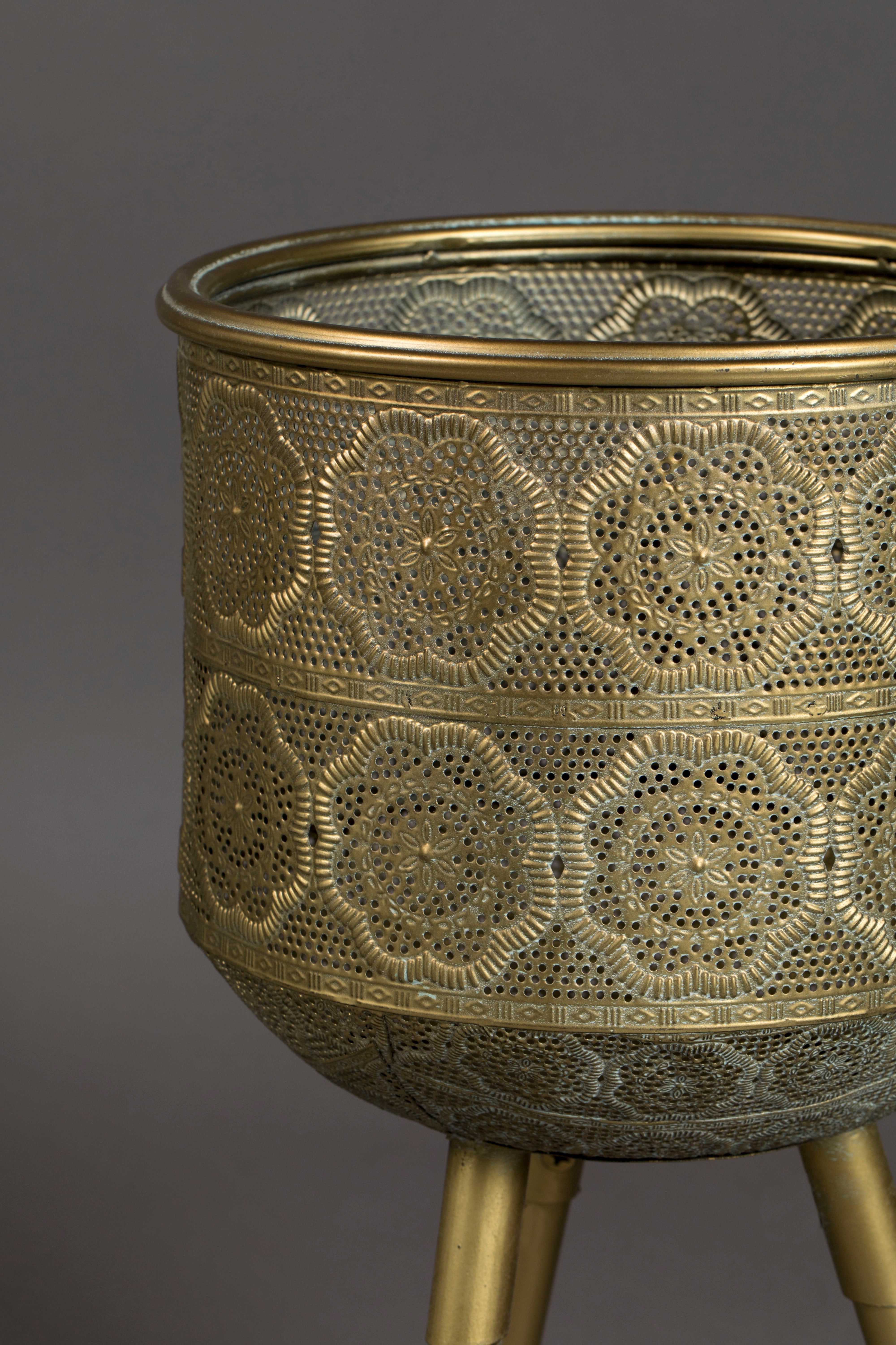 Dutchbone Botanique Green & Gold Planter Medium